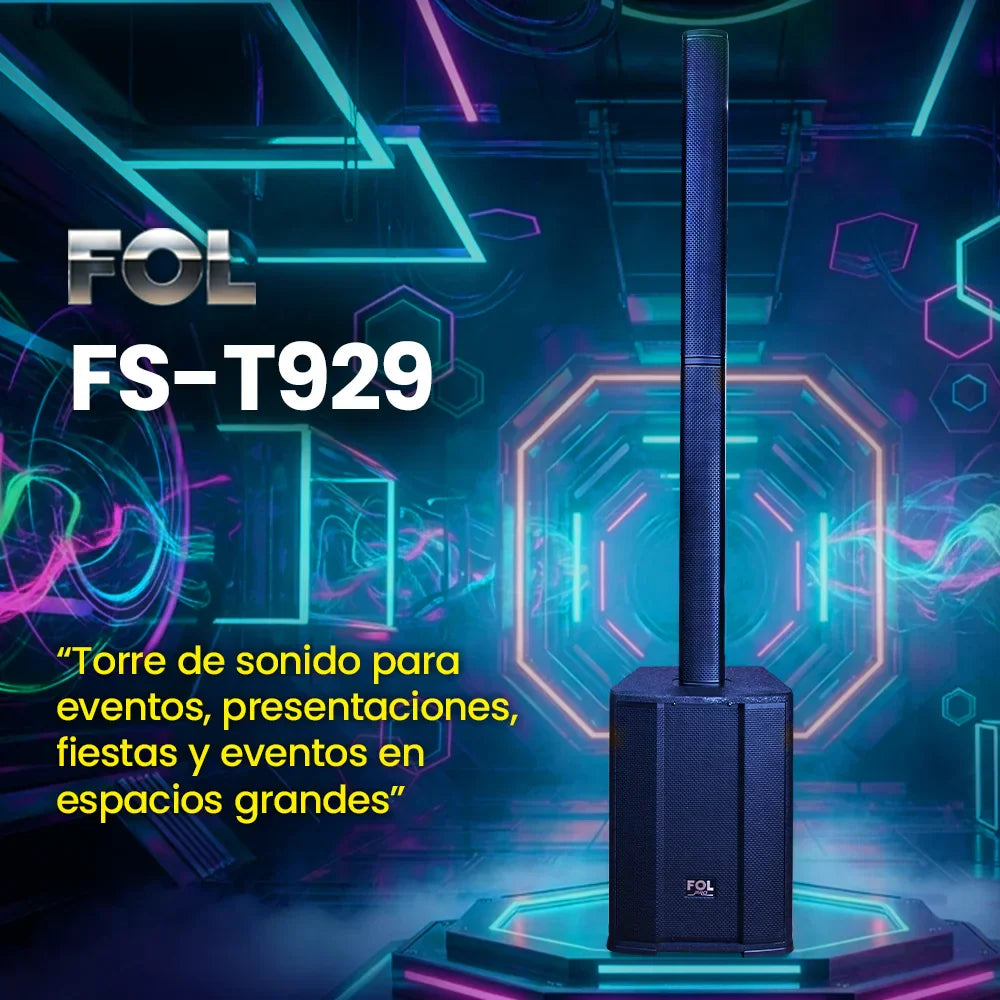 Torre de sonido de 600W para fiestas, eventos y presentaciones