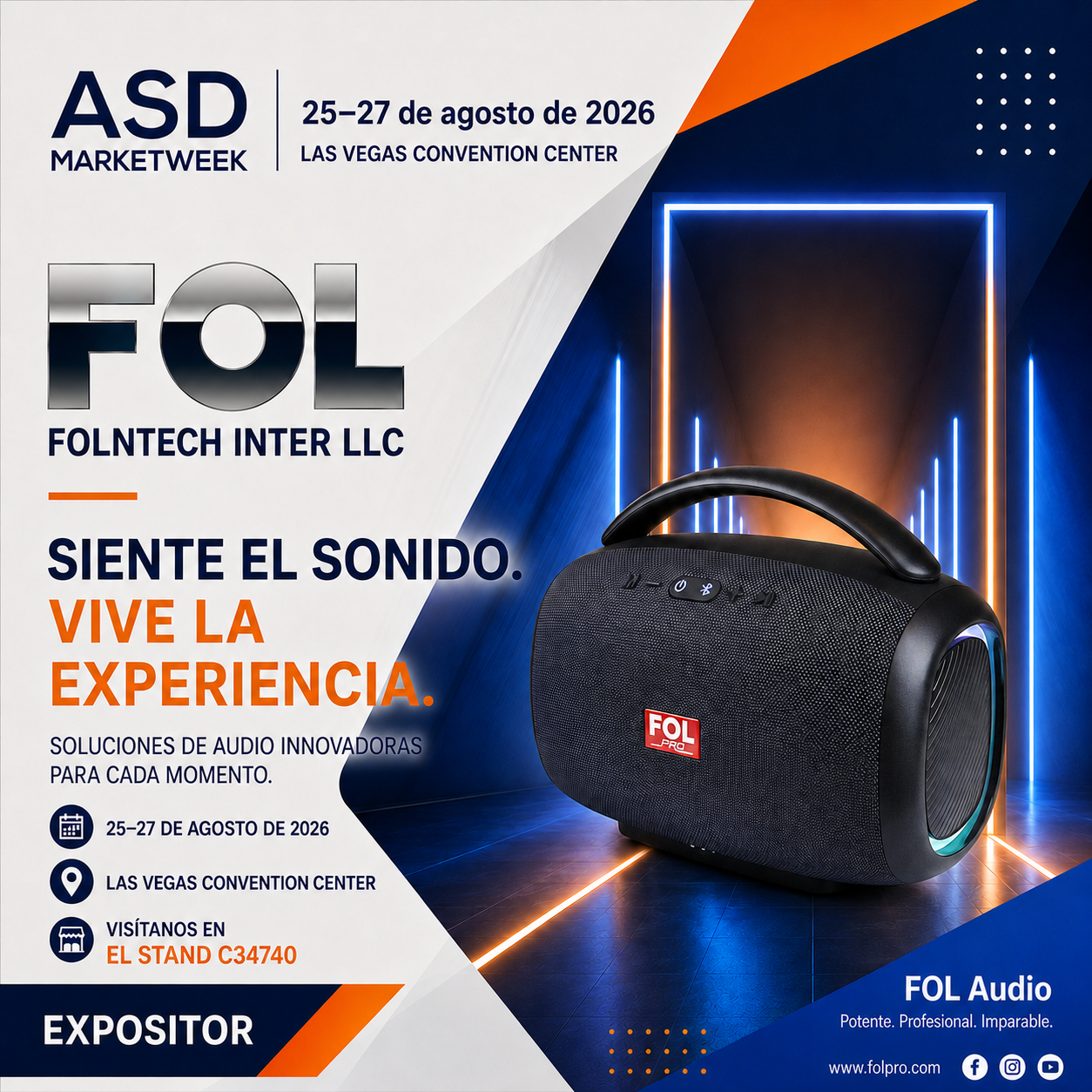 FOL llega a ASD Market Week 2026: sonido, experiencia y presencia en Las Vegas