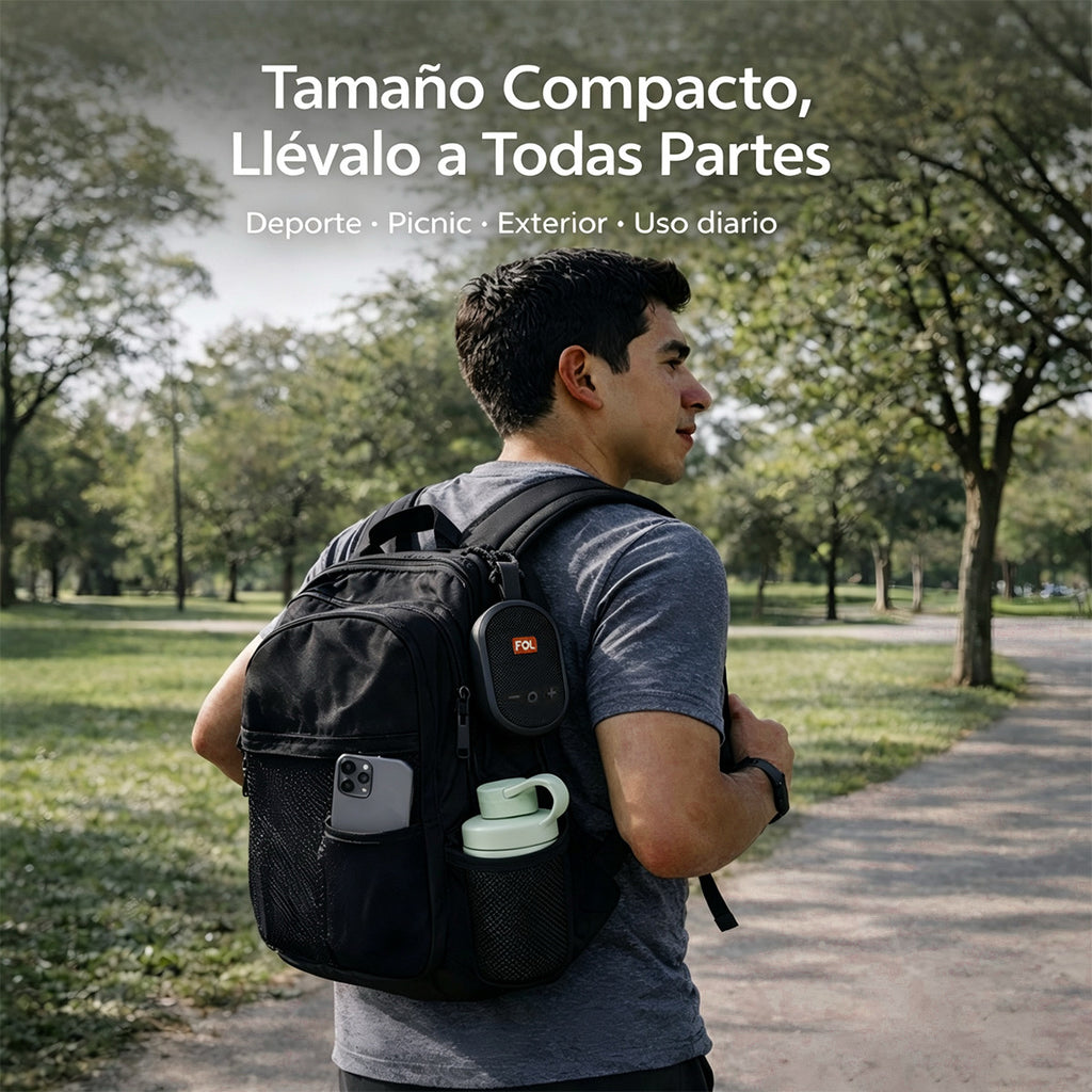 FS-S118 Bocina Bluetooth TWS Recargable de 7W con USB, microSD y Tipo-C