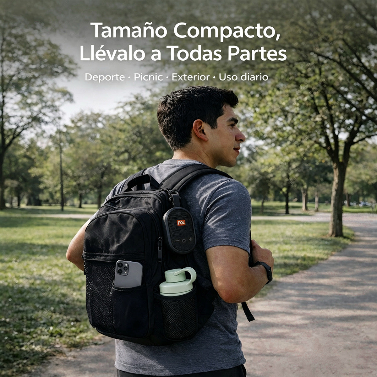 FS-S118 Bocina Bluetooth TWS Recargable de 7W con USB, microSD y Tipo-C