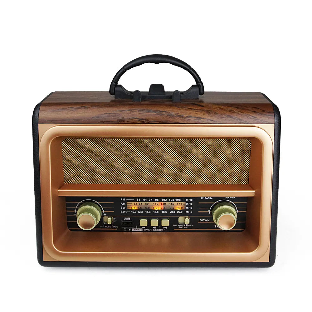 FR-05 BOCINA BLUETOOTH RADIOSINTONIZADOR DE BANDA AM/FM/SW PORTÁTIL