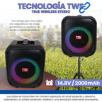 FS-L1206 Bocina Bluetooth TWS Portátil de 50W con Luz y Entrada para Micrófono