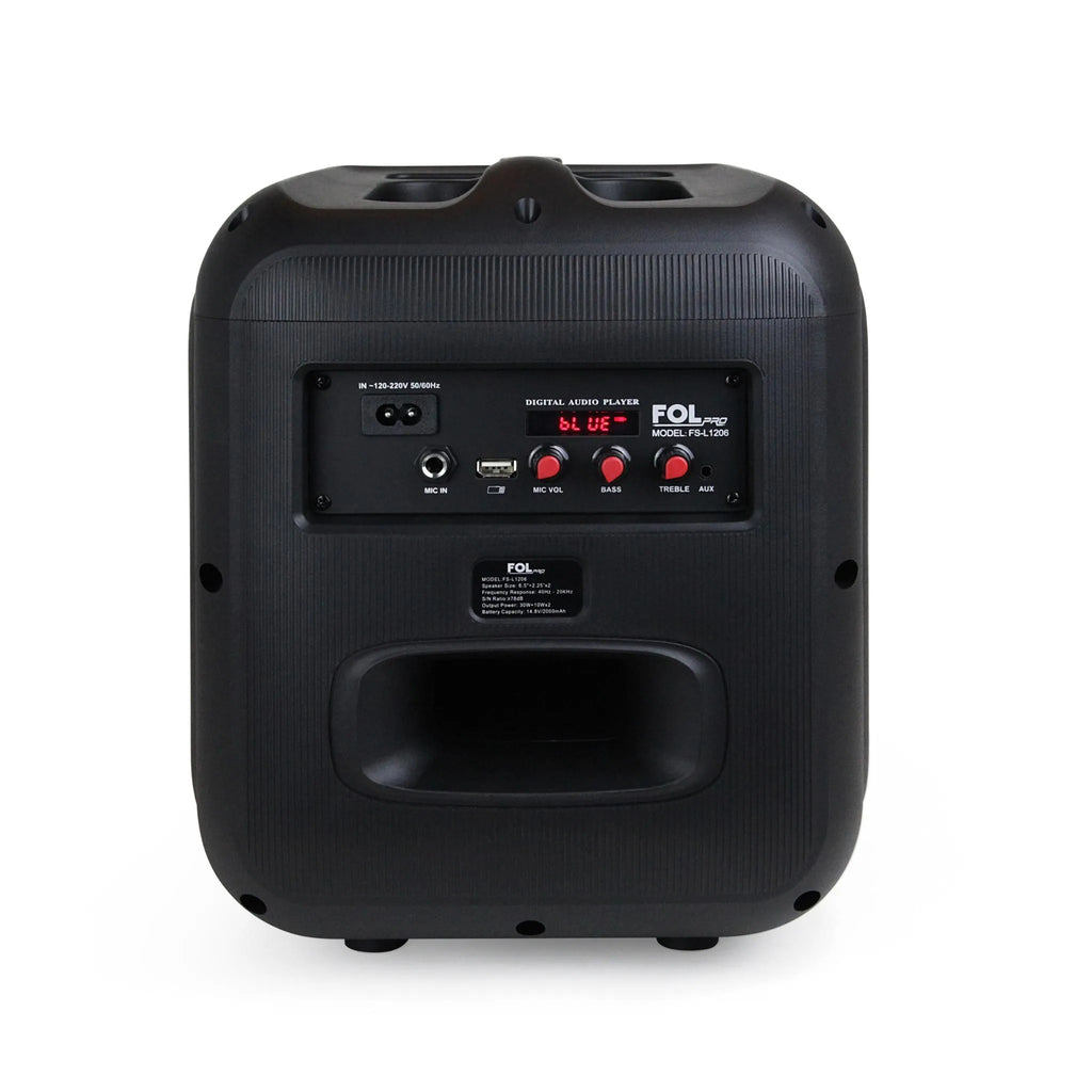 FS-L1206 Bocina Bluetooth TWS Portátil de 50W con Luz y Entrada para Micrófono