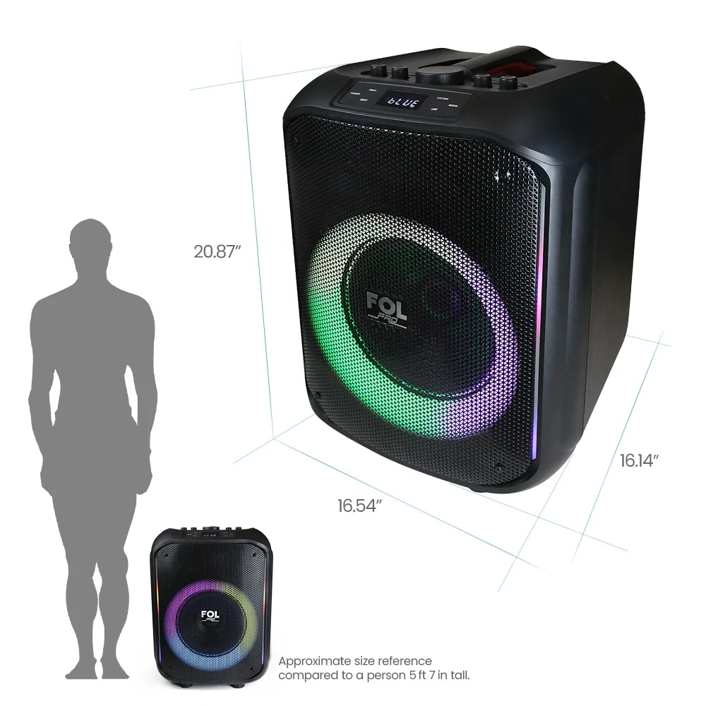 FS-L1210 Bafle TWS con Luz RGB, Entrada para Micrófono y Guitarra