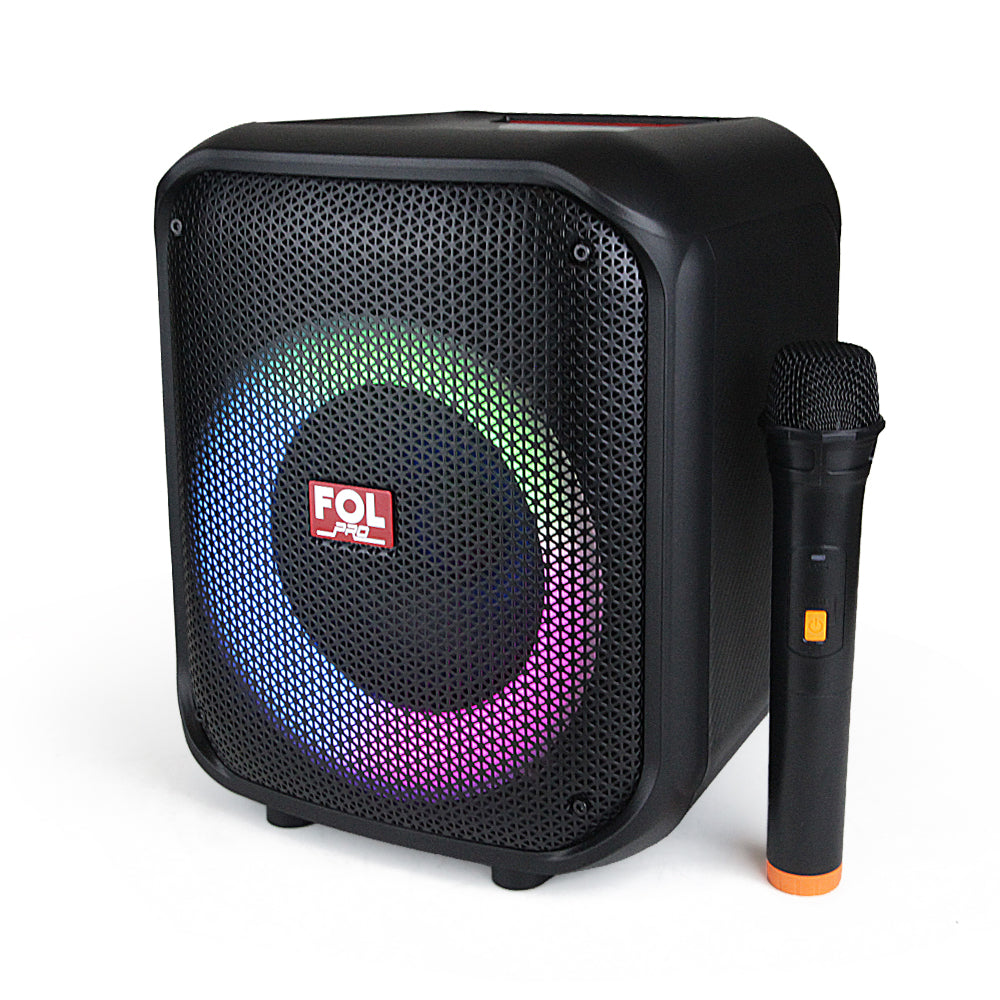 FS-L1216M Bocina TWS Recargable de 50W con Micrófono Inalámbrico y Luz RGB