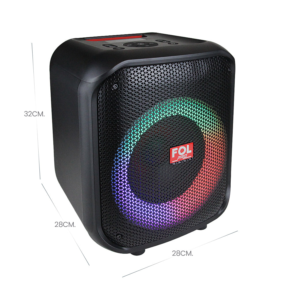 FS-L1216M Bocina TWS Recargable de 50W con Micrófono Inalámbrico y Luz RGB