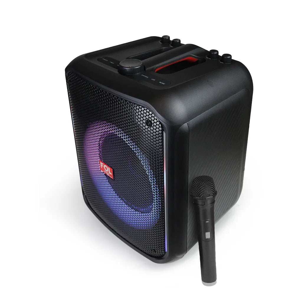 FS-L1218 Bocina TWS Portátil Recargable de 70W con Luz RGB y Micrófono Inalámbrico