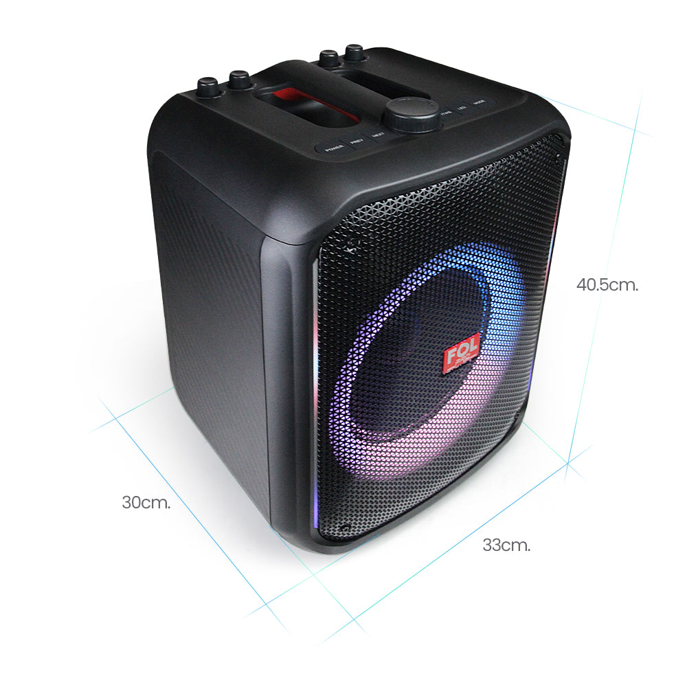 FS-L1218 Bocina TWS Portátil Recargable de 70W con Luz RGB y Micrófono Inalámbrico