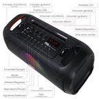 FS-L128A Bocina TWS Recargable de 50W con Micrófono Inalámbrico y Entradas para Micrófono y Guitarra