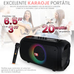 FS-L128A Bocina TWS Recargable de 50W con Micrófono Inalámbrico y Entradas para Micrófono y Guitarra