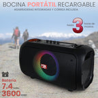 FS-L128A Bocina TWS Recargable de 50W con Micrófono Inalámbrico y Entradas para Micrófono y Guitarra