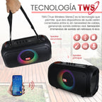 FS-L128A Bocina TWS Recargable de 50W con Micrófono Inalámbrico y Entradas para Micrófono y Guitarra