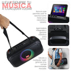 FS-L128A Bocina TWS Recargable de 50W con Micrófono Inalámbrico y Entradas para Micrófono y Guitarra
