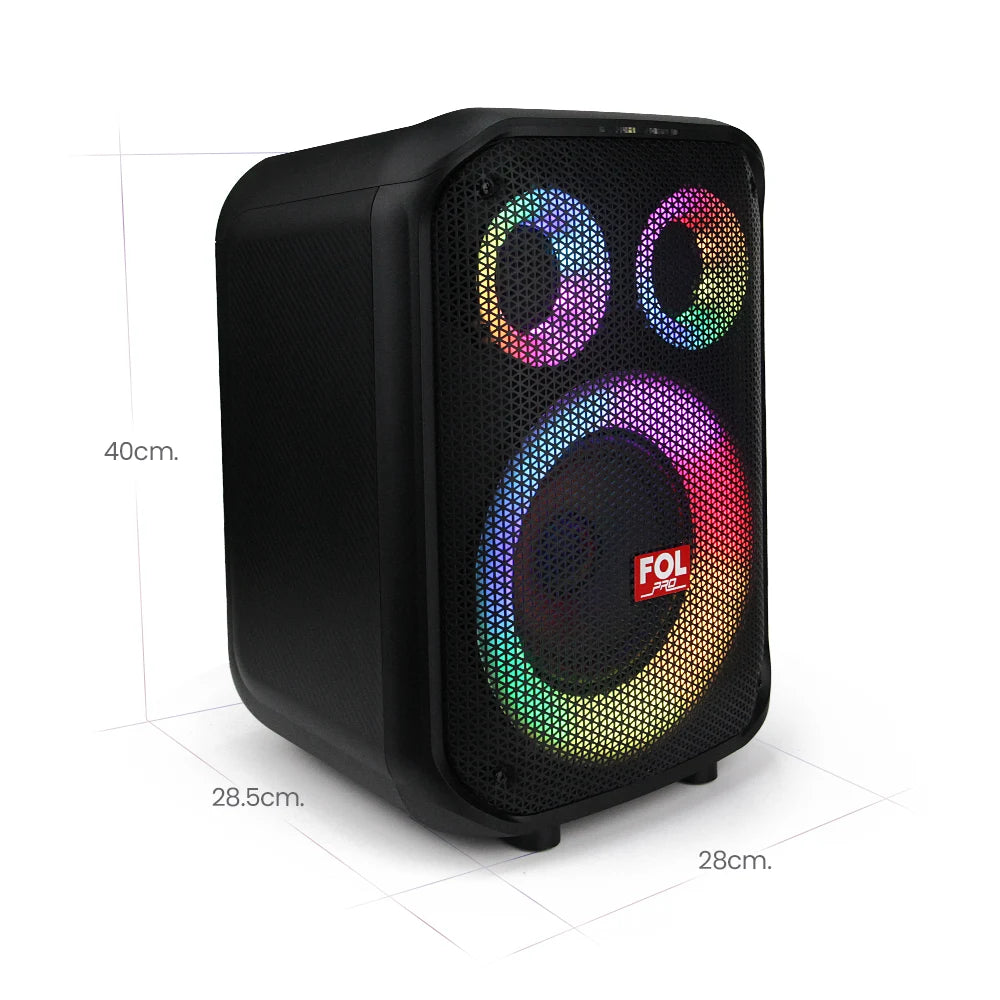 FS-L1306 Bocina PRO TWS Recargable de 90W con Luz RGB y Micrófono Inalámbrico