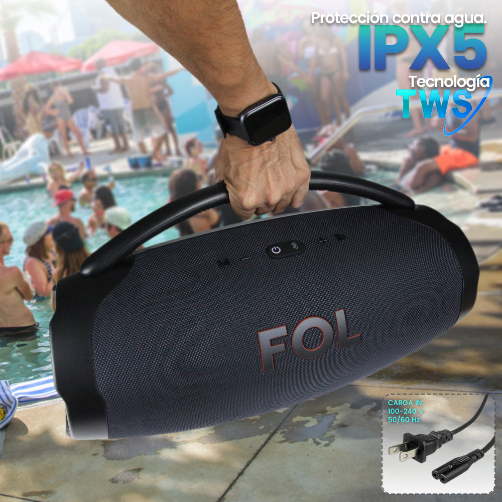 FS-R207L Bocina TWS Portátil Recargable de 110W con Bluetooth 5.3 e IPX5