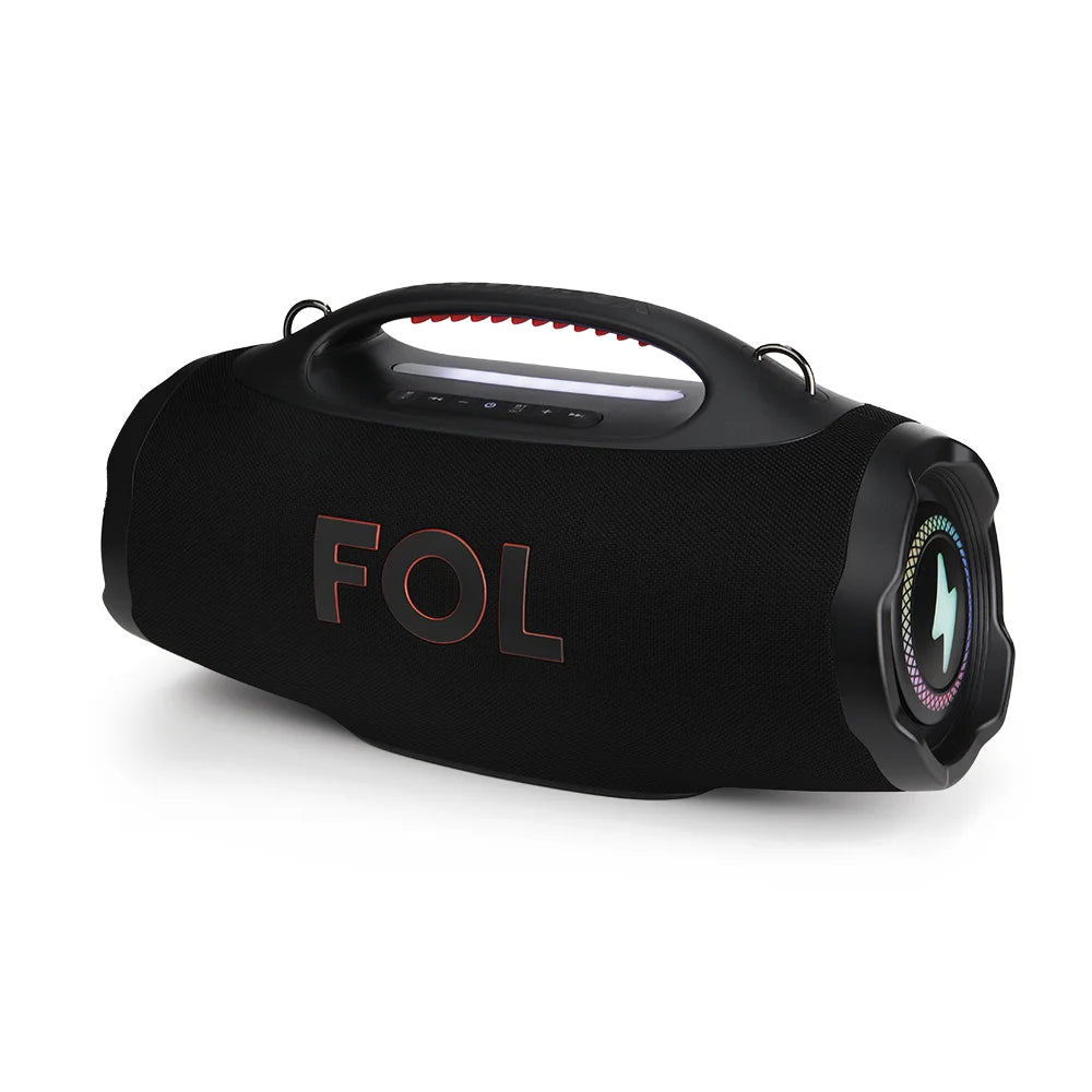 FOL FS-R208 Bocina Portátil TWS de 220W con Luz RGB, Batería Recargable e IPX6