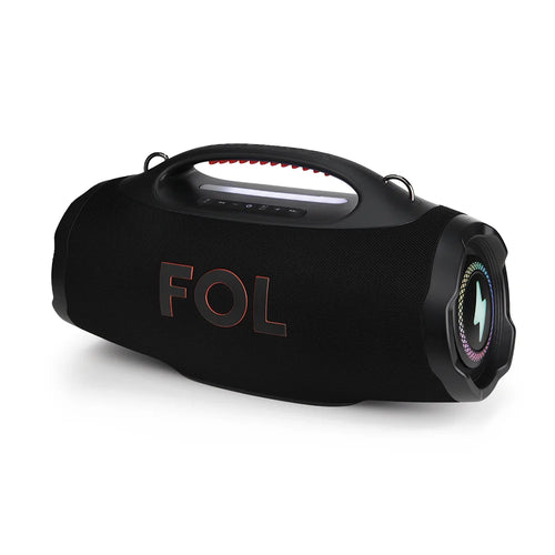 FOL FS-R208 Bocina Portátil TWS de 220W con Luz RGB, Batería Recargable e IPX6