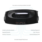 FOL FS-R208M Bocina Portátil TWS de 220W con Luz RGB, Batería Recargable e IPX6