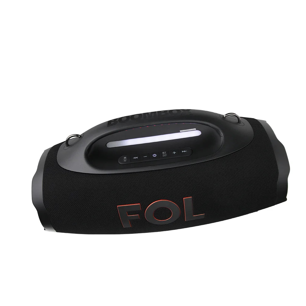 FOL FS-R208 Bocina Portátil TWS de 220W con Luz RGB, Batería Recargable e IPX6