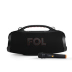 FOL FS-R208M Bocina Portátil TWS de 220W con Luz RGB, Batería Recargable e IPX6