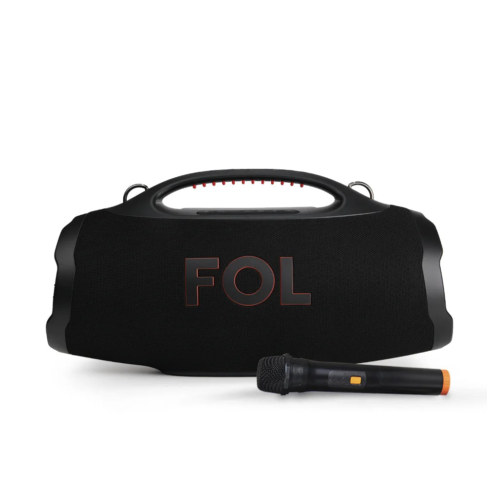 FOL FS-R208M Bocina Portátil TWS de 220W con Luz RGB, Batería Recargable e IPX6