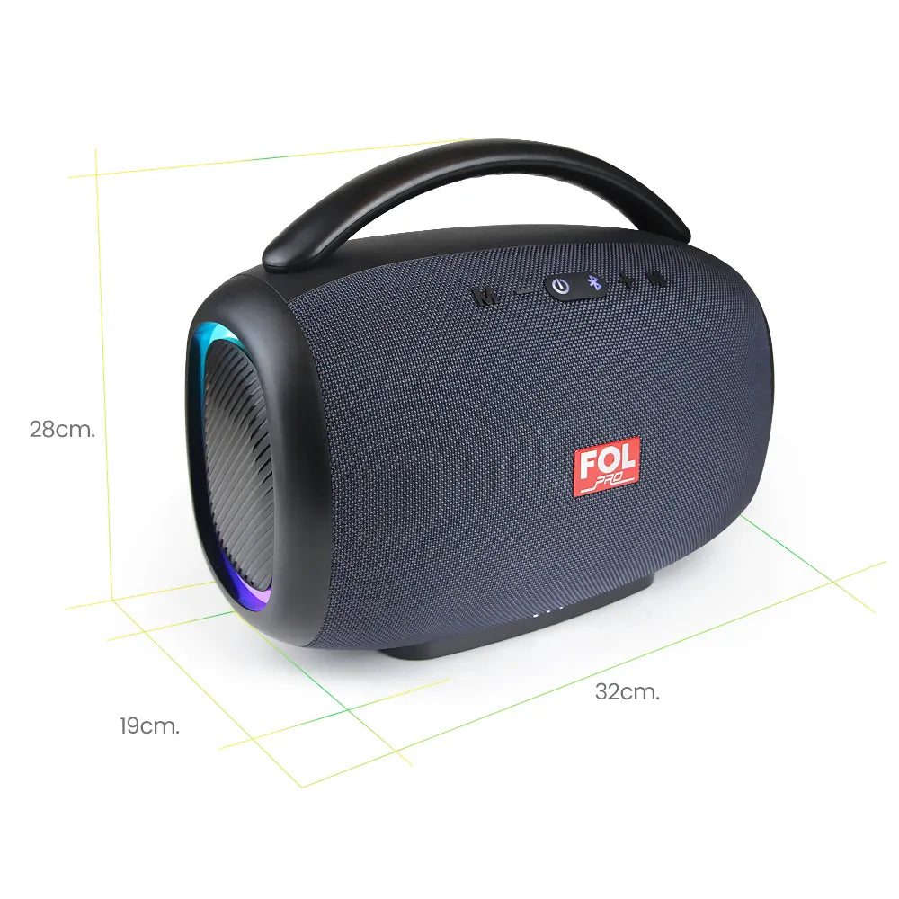FS-R213L Bocina TWS Recargable con Luz RGB, Bluetooth y 50W de Potencia