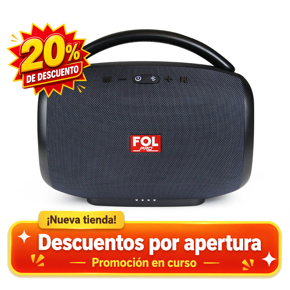 FS-R213L Bocina TWS Recargable con Luz RGB, Bluetooth y 50W de Potencia