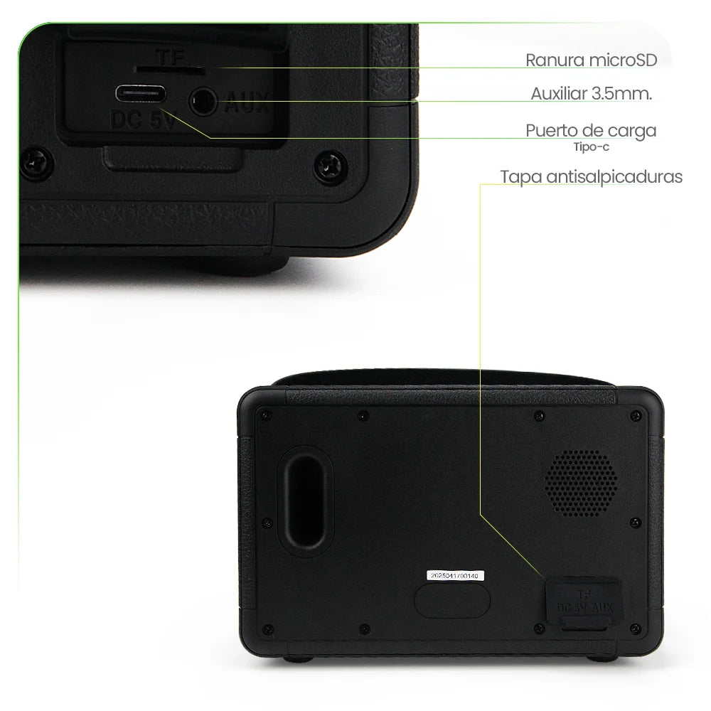 FOL FS-R301 Bocina Bluetooth TWS Recargable de 20W con Ecualizador Análogo y Correa Desmontable