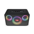FOL FS-R302 Bocina Bluetooth TWS Portátil de 40W con Luz RGB y Correa Tipo Cuero