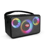 FOL FS-R302 Bocina Bluetooth TWS Portátil de 40W con Luz RGB y Correa Tipo Cuero