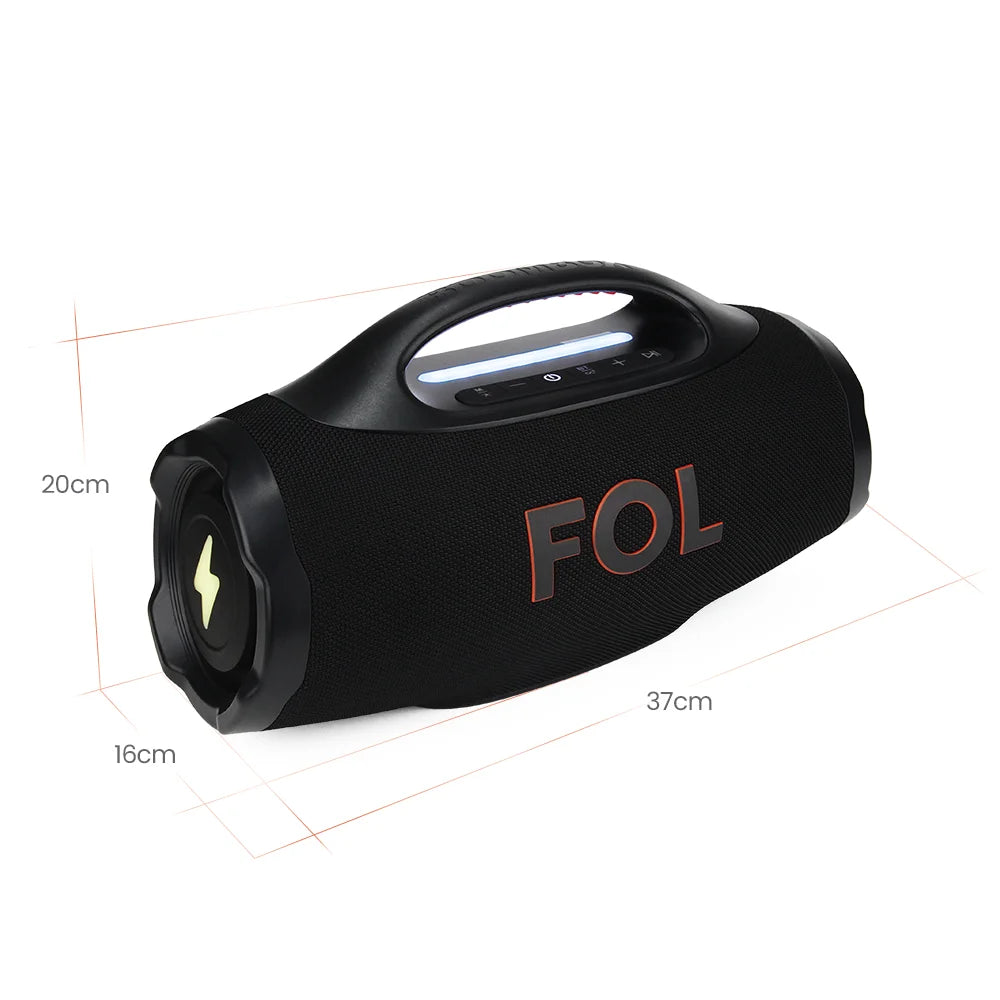 FS-R305 Bocina TWS Portátil Recargable con Luz RGB, Agarradera Integrada e IPX5