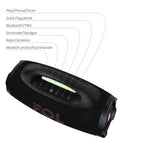 FS-R305 Bocina TWS Portátil Recargable con Luz RGB, Agarradera Integrada e IPX5