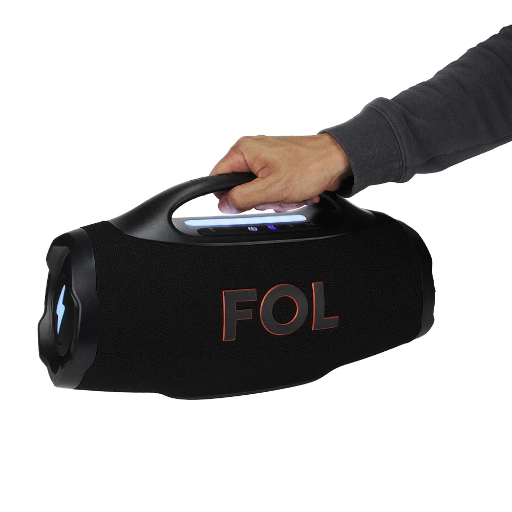 FS-R305 Bocina TWS Portátil Recargable con Luz RGB, Agarradera Integrada e IPX5