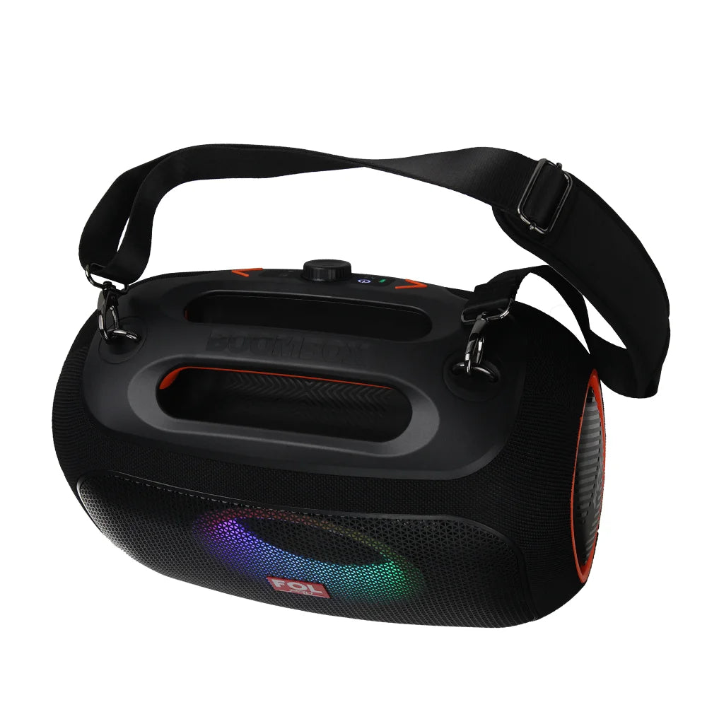 FS-R306 Bocina PRO TWS Recargable de 120W con Luz RGB, Correa Desmontable y Agarradera Integrada