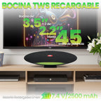FOL FS-R314 Bocina Bluetooth TWS Portátil de 45W con Luz RGB y Entrada para Micrófono 6.3 mm