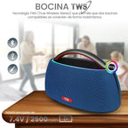 FS-R316 Bocina TWS Recargable de 40W con Luz RGB y Agarradera Integrada
