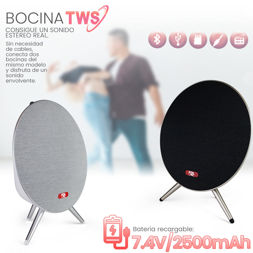 FS-R319 Bocina TWS Minimalista de 40W con Luz RGB