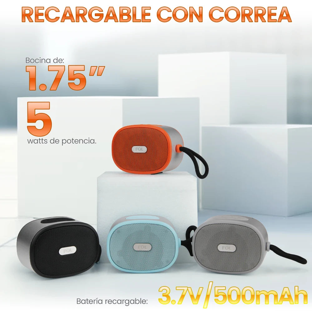 FS-S120 Mini Bocina TWS Portátil Recargable con Correa Integrada