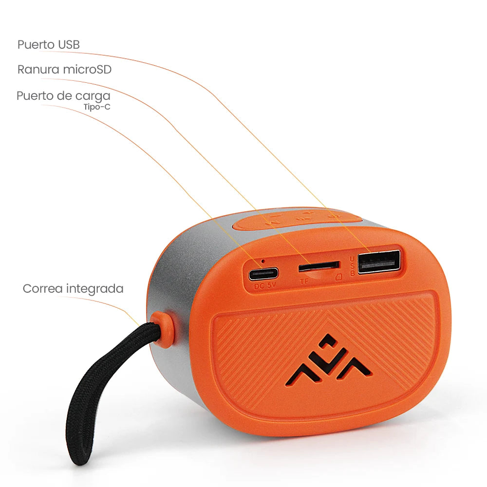 FS-S120 Mini Bocina TWS Portátil Recargable con Correa Integrada