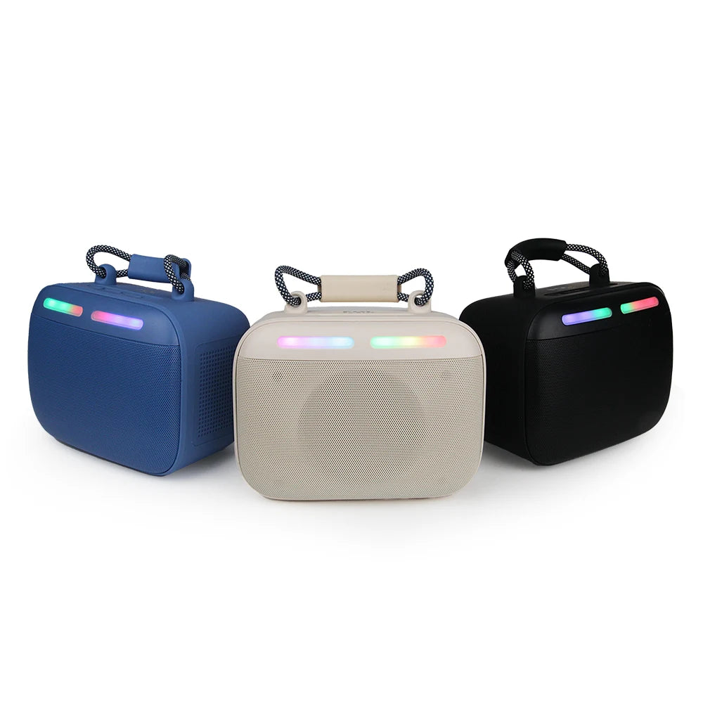 FS-S121 Bocina TWS Recargable de 10W con Luz RGB y Correa Integrada