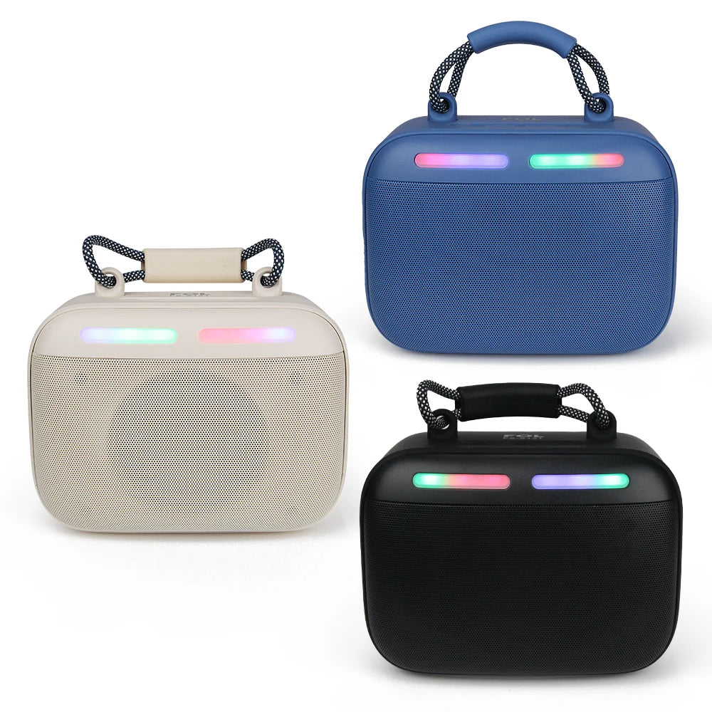 FS-S121 Bocina TWS Recargable de 10W con Luz RGB y Correa Integrada