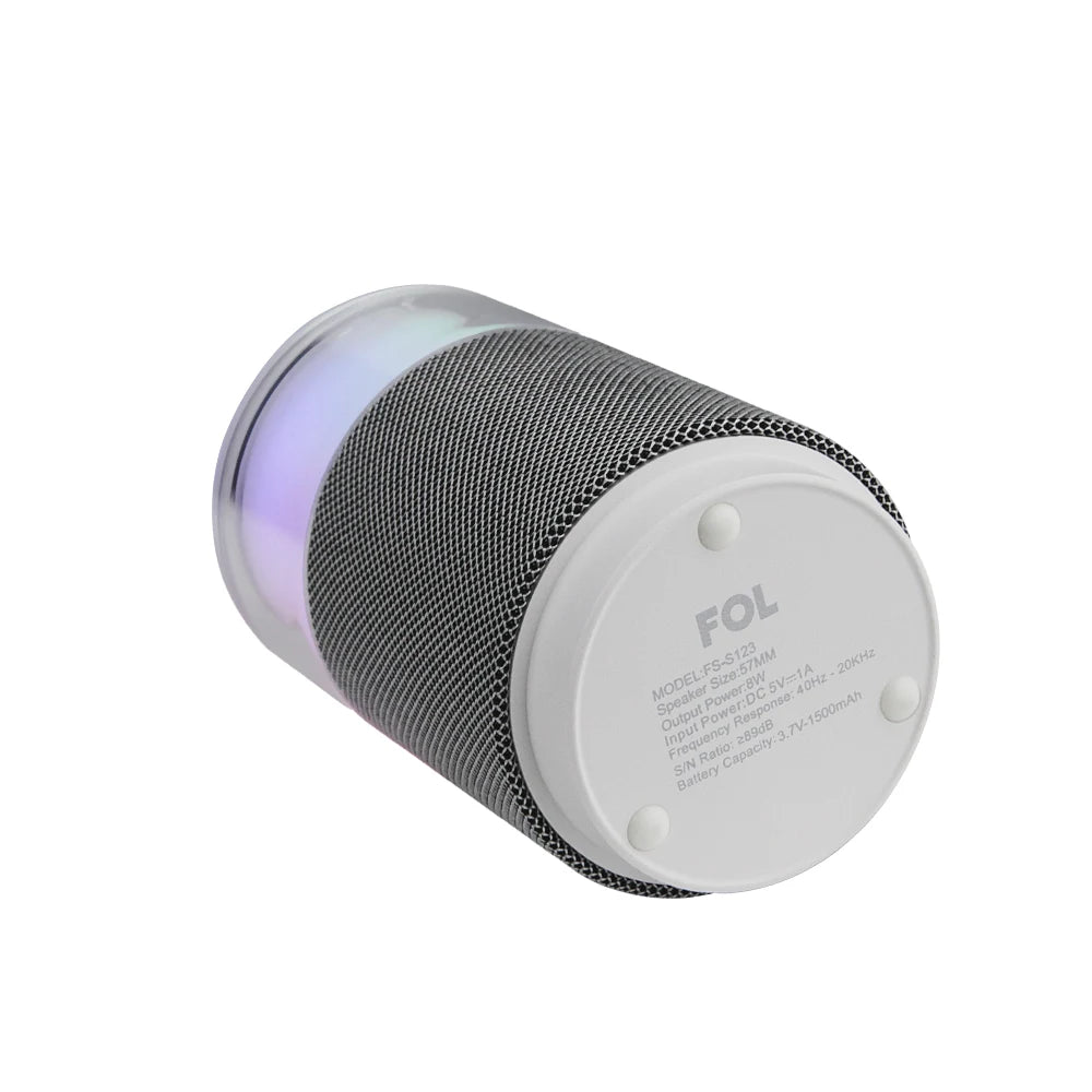 FS-S123 Bocina Bluetooth TWS con Luz RGB y Correa Integrada