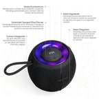 FS-S137 Bocina Bluetooth Recargable con Luz RGB y Correa Integrada
