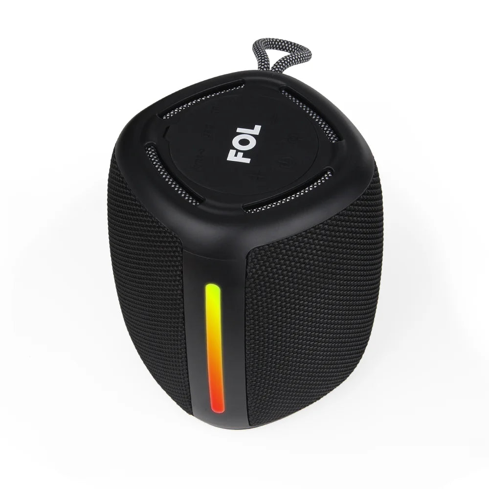 FOL FS-S138 Bocina Bluetooth Recargable de 8W con Barra Iluminada RGB y Función Manos Libres