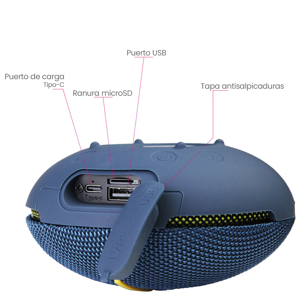 FS-S153 Bocina TWS Recargable con Luz RGB y Correa Integrada