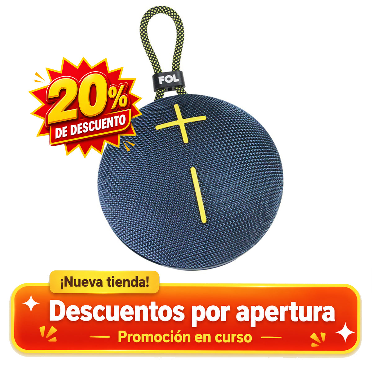FS-S153 Bocina TWS Recargable con Luz RGB y Correa Integrada