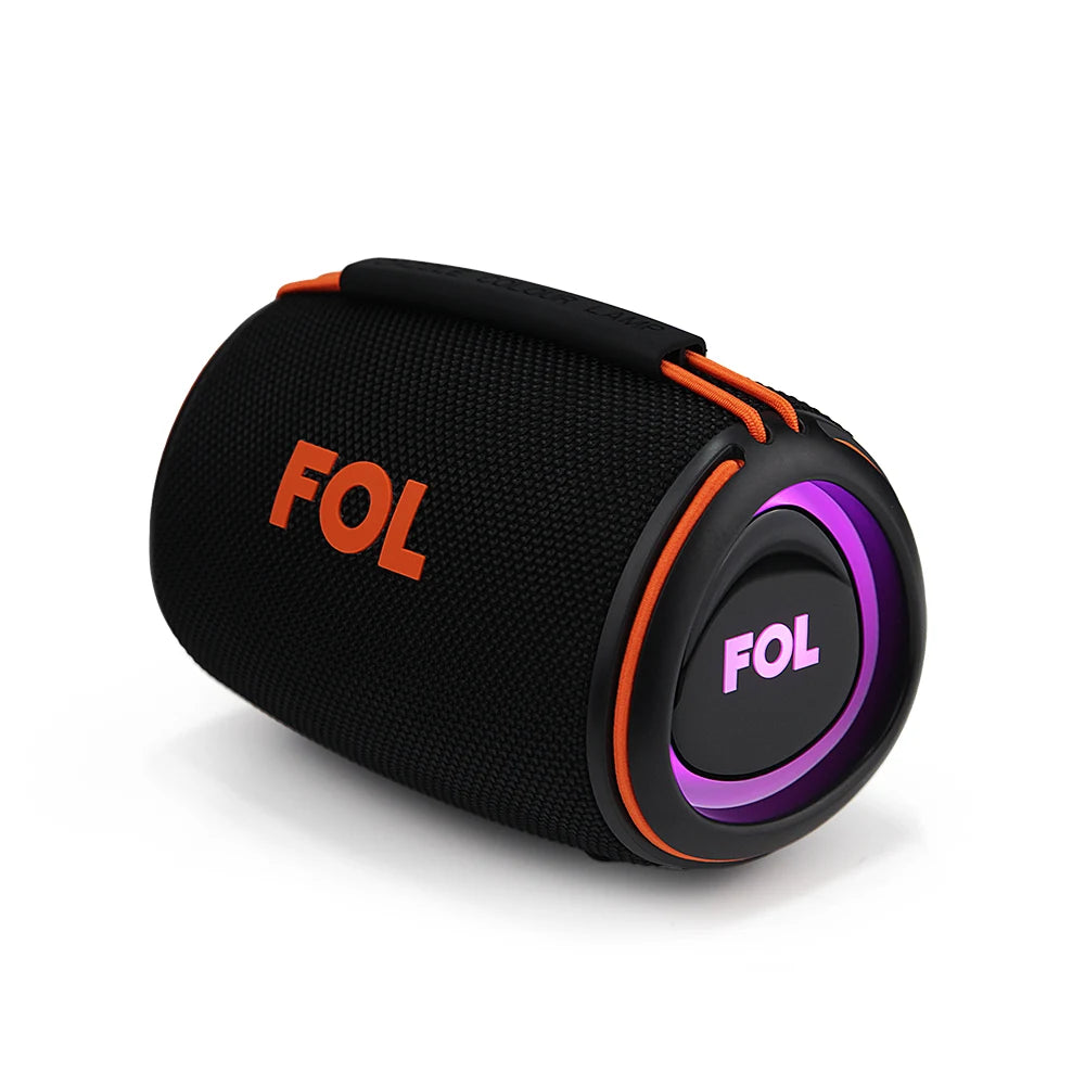 FS-S156 Bocina TWS Portátil Recargable de 20W con Luz RGB y Correa Elástica Integrada