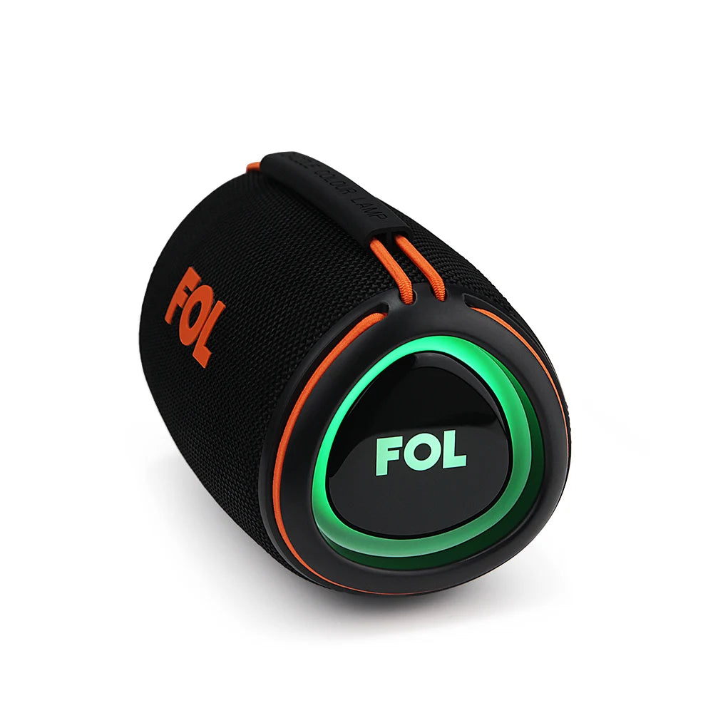 FS-S156 Bocina TWS Portátil Recargable de 20W con Luz RGB y Correa Elástica Integrada