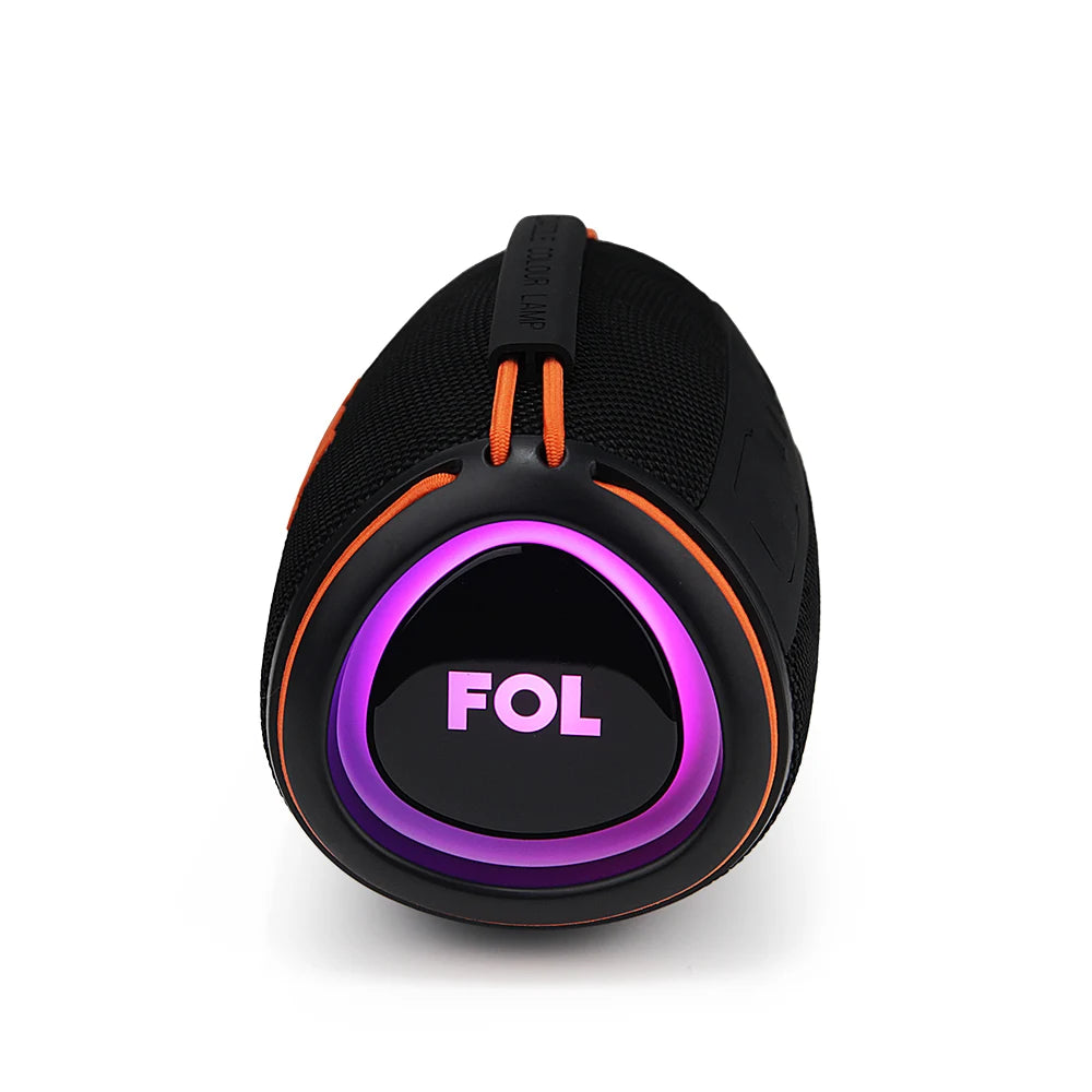 FS-S156 Bocina TWS Portátil Recargable de 20W con Luz RGB y Correa Elástica Integrada