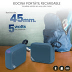 FS-S198 Bocina TWS Recargable Portátil con Luz RGB, Correa Integrada e IPX7